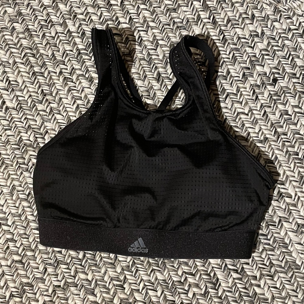 Adidas Black Halter Sports Bra